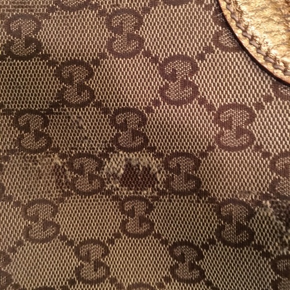 Gucci Vintage Rare Metallic Gold Leather Large Hobo Bag - Picture 3 of 7